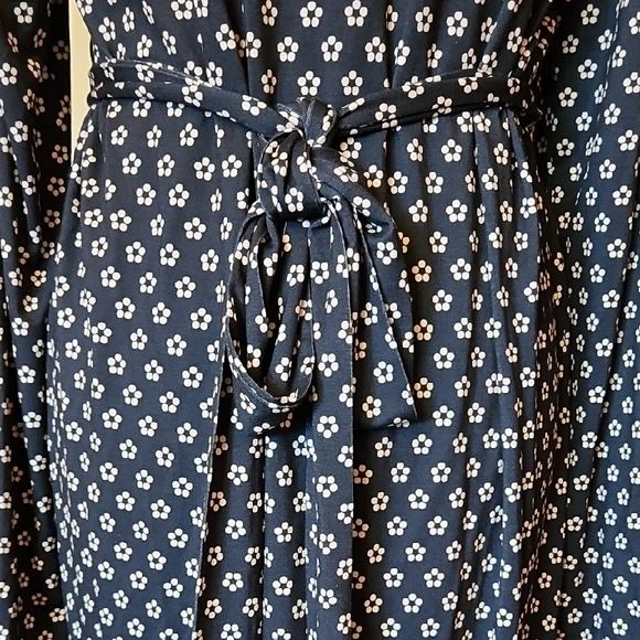 NWT Amour Vert Castile Navy and White Mia Dot Dress, Size XL - Picture 13 of 16